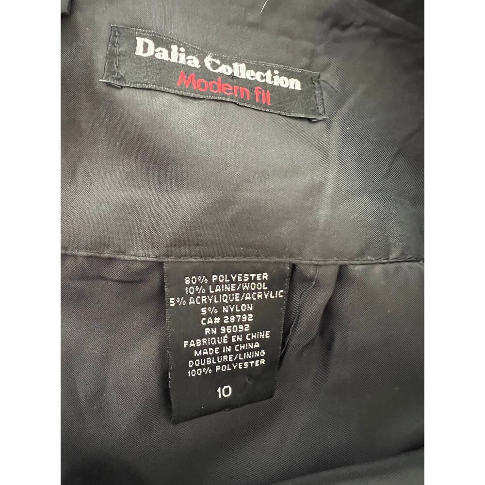 Dalia Collection Gray Wool Patterned Mini Skirt - image 4